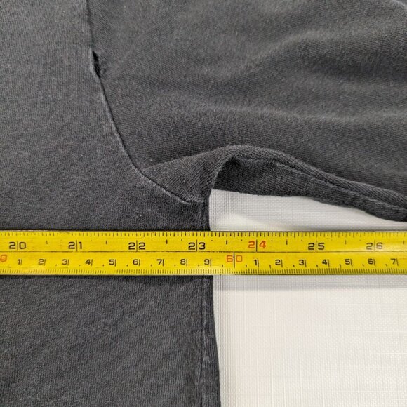 Tommy Hilfiger Denim Spellout logo Longsleeve Crew neck T-shirt Black Men's L - Picture 7 of 10